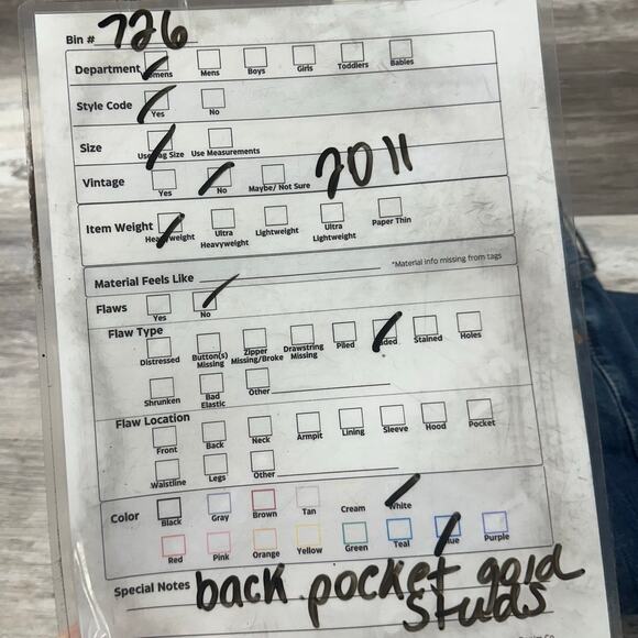 Levis 515 Faded Blue Womens 6 M Gold Studs Flap Pockets Mid Rise Bootcut Jeans - Picture 10 of 13